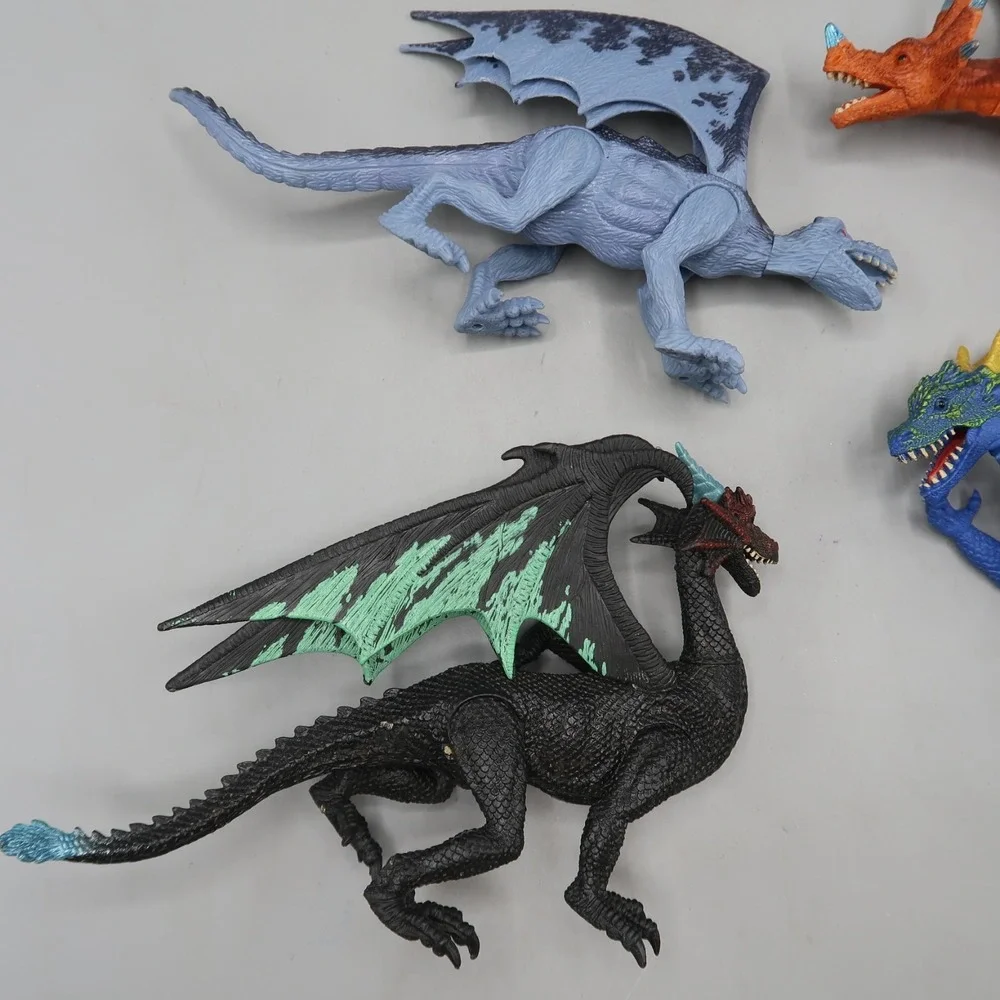Dragons Lot Of 5 Poseable Kid Galaxy Dragons Toy Figure Fantasy 8 in